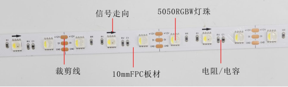 內(nèi)置SK6812 5050RGBW 20段60燈 12V(圖1)